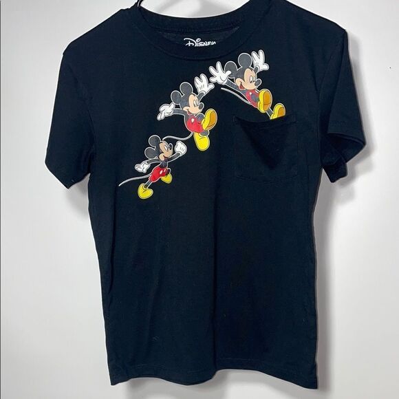 Disney Kids Black Mickey Mouse T-Shirt - Picture 1 of 8